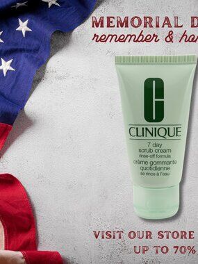 Clinique 7 Day Face Scrub Cream 30ml Rinse-Off Formula